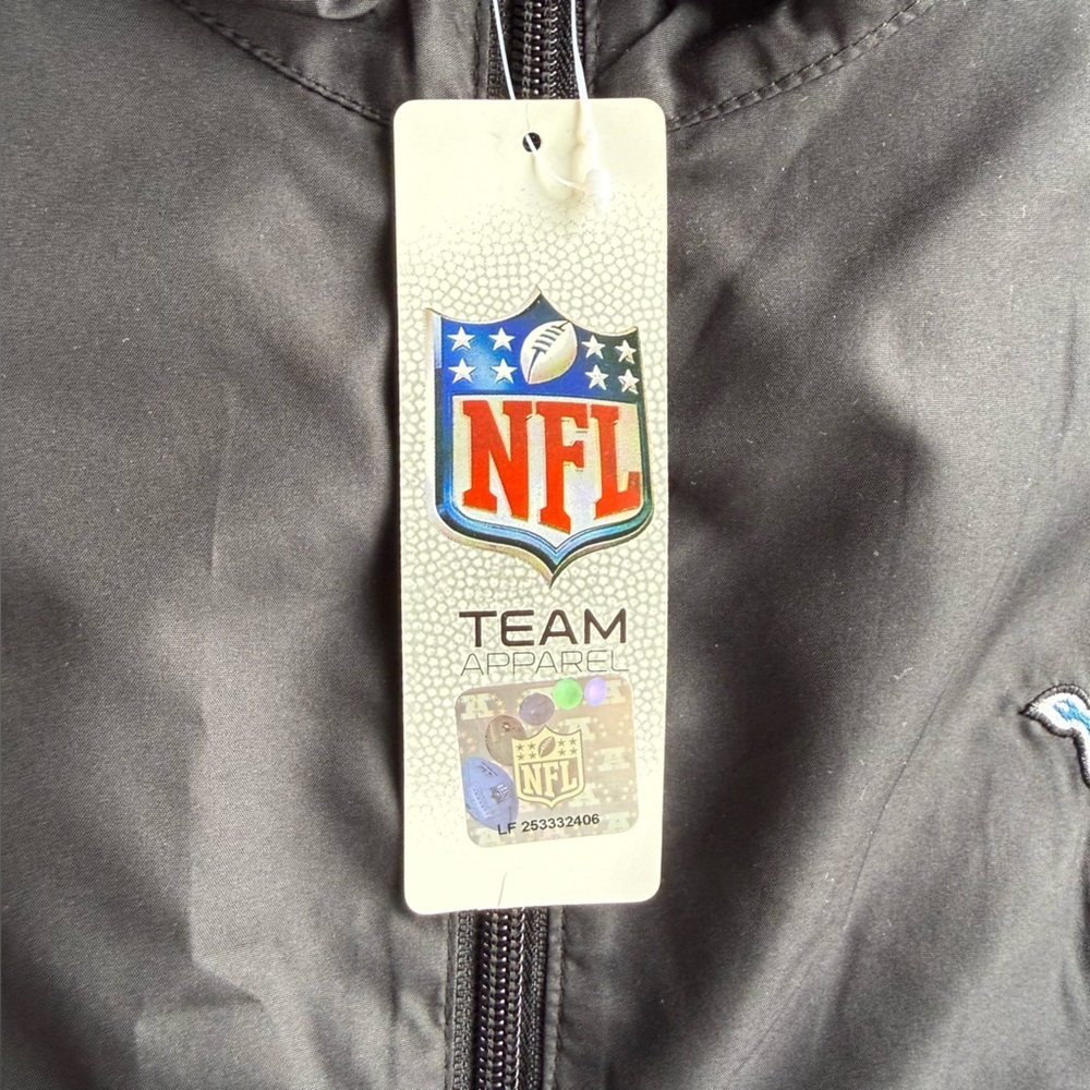 Detroit Lions NFL Reebok Jacket Men’s XXL Black Gray Full Zip NWT - Picture 2 of 11